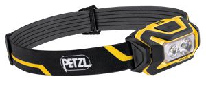 PETZL Hybridstirnlampe ARIA 2R, 600 Lumen, gelb/schwarz