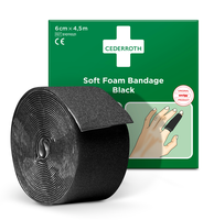 Cederroth Soft Foam Bandage Schwarz, 6cm x 4.5m