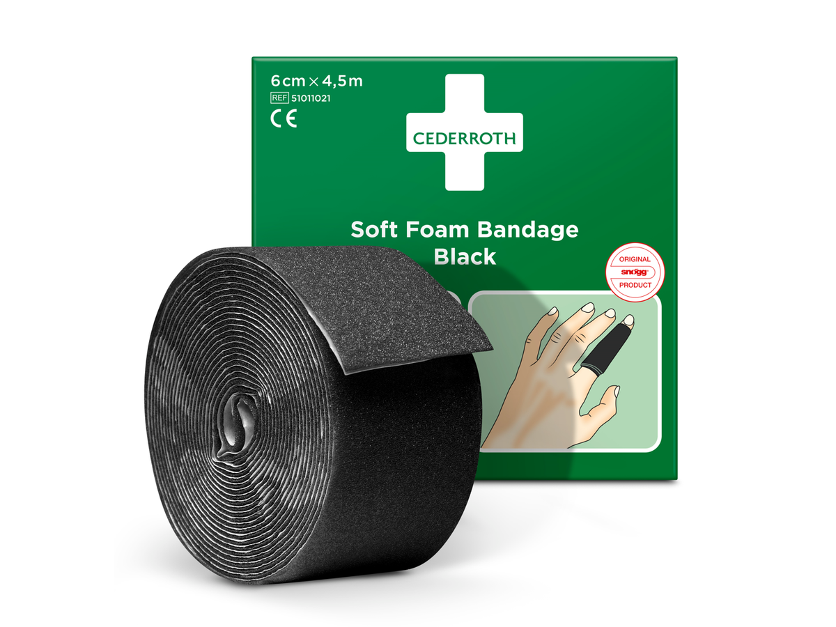 Cederroth Soft Foam Bandage Schwarz, 6cm x 4.5m