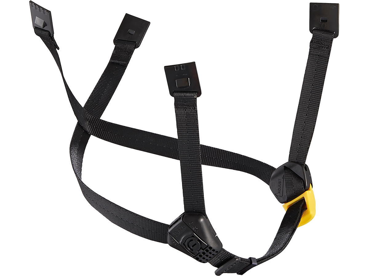 PETZL DUAL-Kinnband für VERTEX und STRATO, Standard, gelb/schwarz